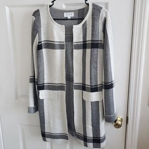 Long Plaid Sweater